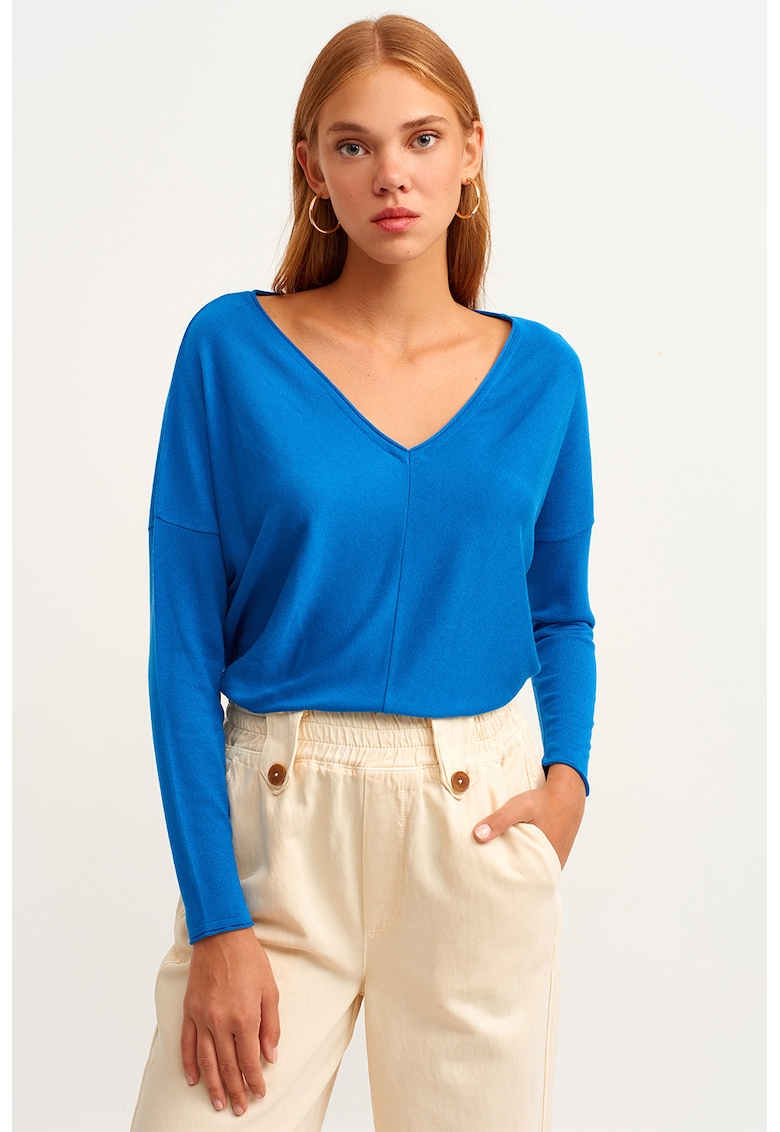 Фино плетена шпиц блуза OXXO