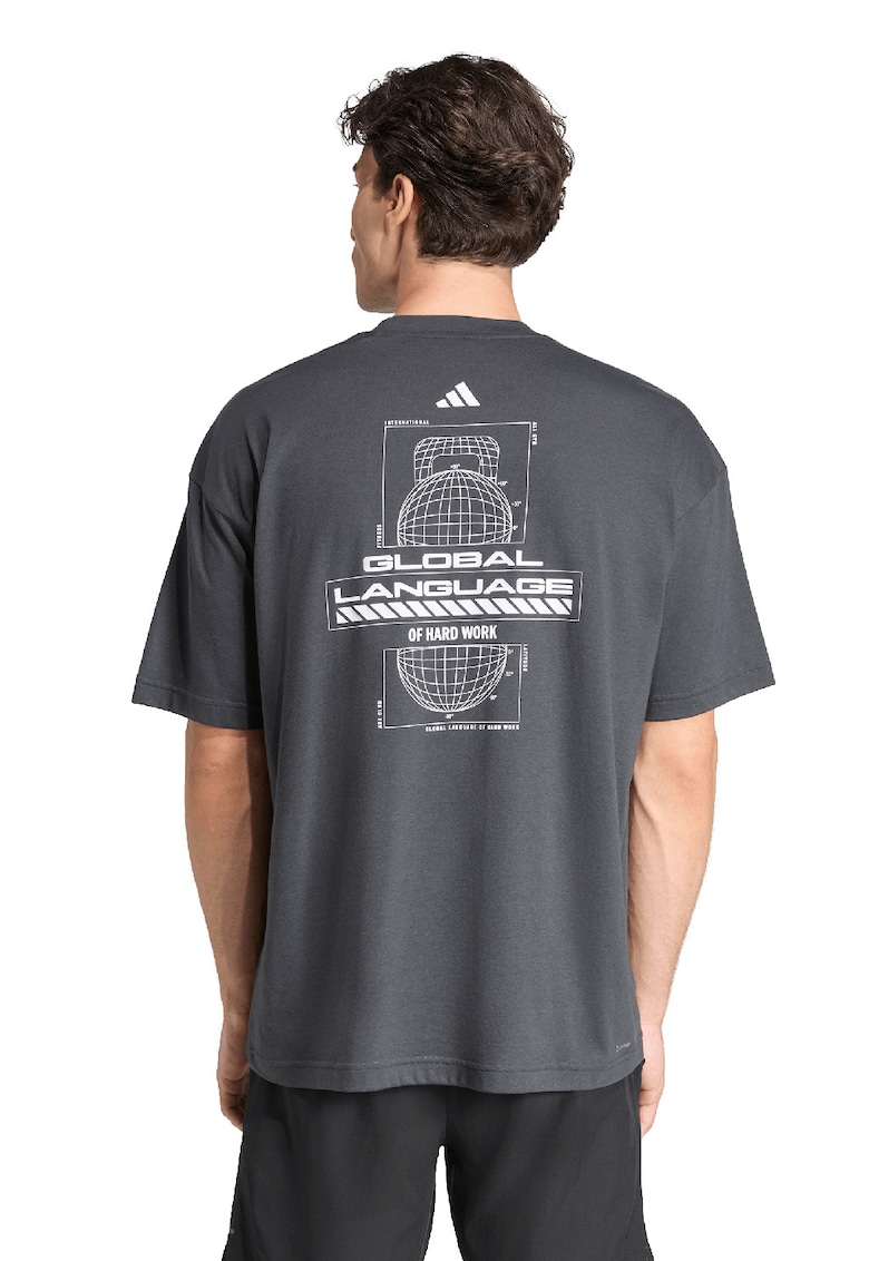 Фитнес тениска с графика adidas Performance