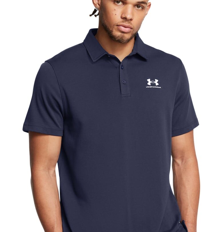 Фитнес тениска с яка и лого Under Armour