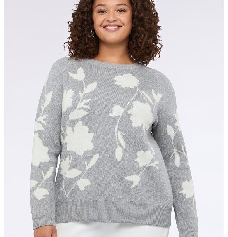 Флорален пуловер с вълна Fiorella Rubino