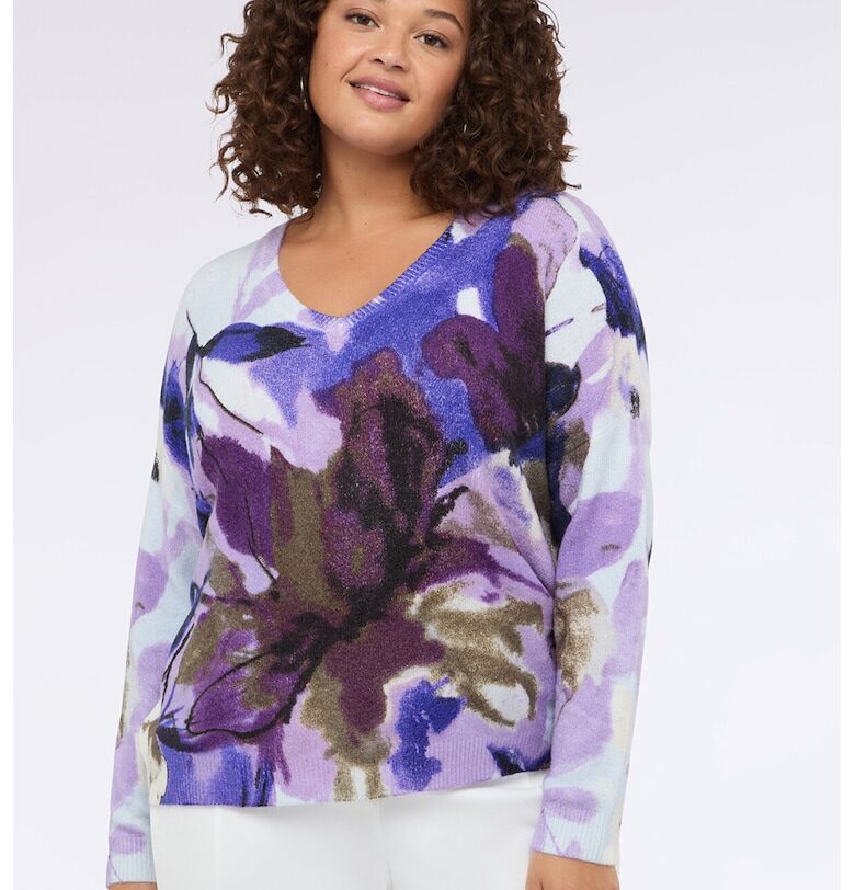 Флорален шпиц пуловер Fiorella Rubino