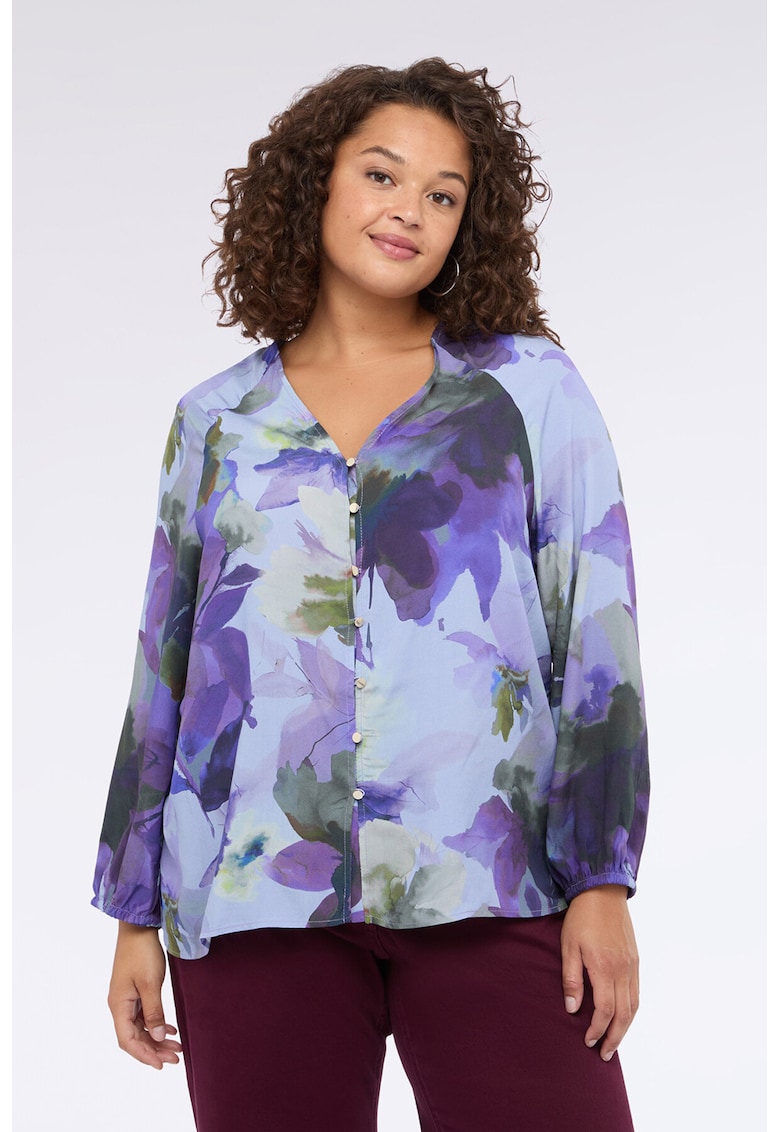 Флорална риза с еластични маншети Fiorella Rubino