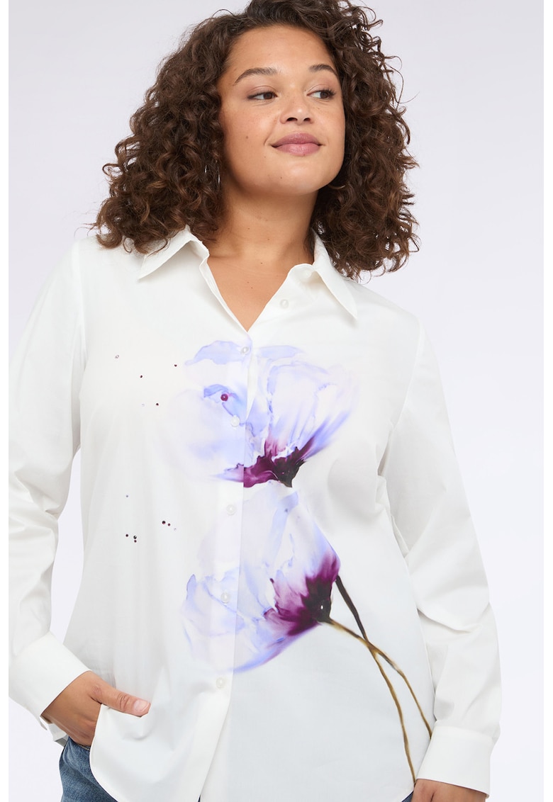 Флорална риза с памук Fiorella Rubino