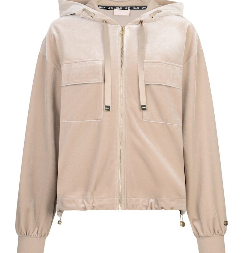 Худи Chenille с цип и джобове Liu Jo