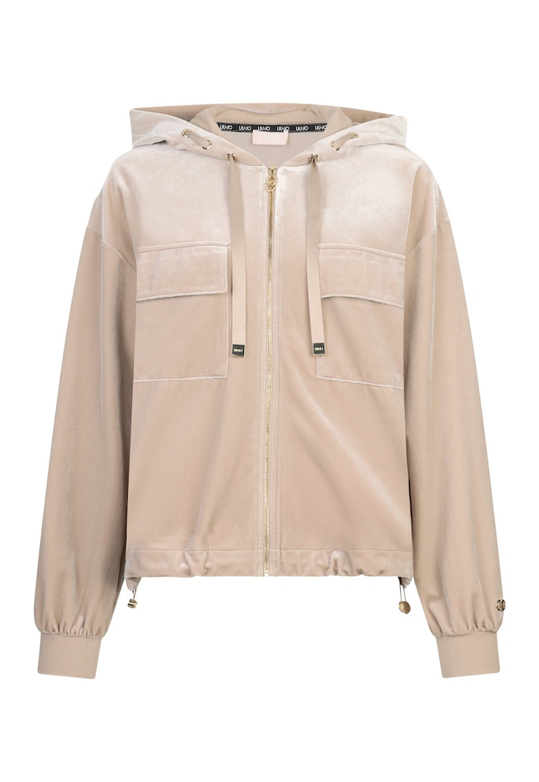 Худи Chenille с цип и джобове Liu Jo