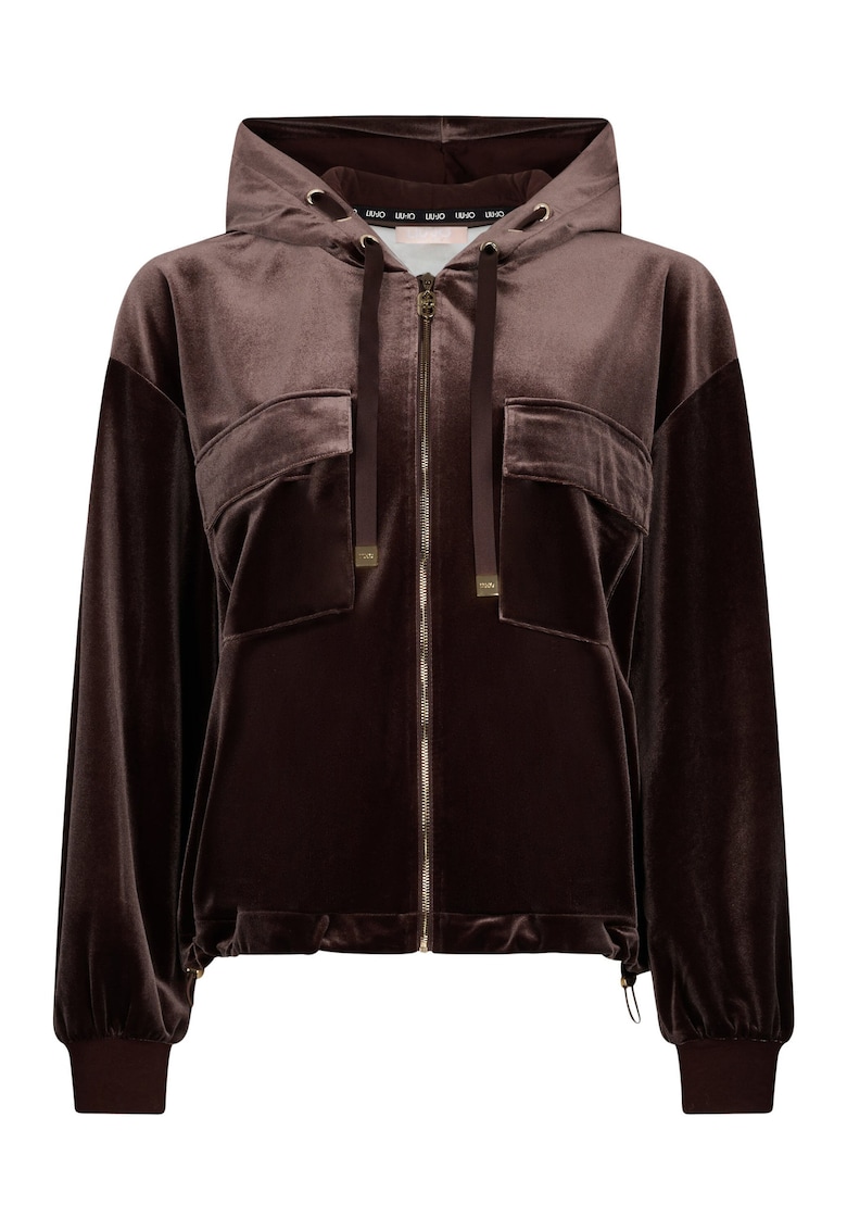 Худи Chenille с цип и джобове Liu Jo