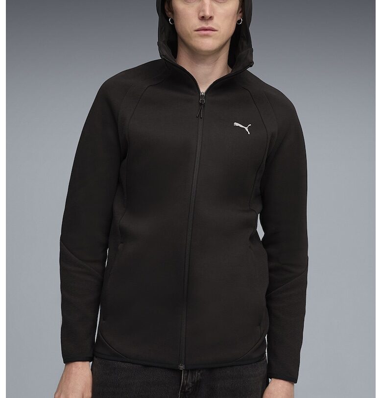 Худи с джобове встрани и цип Puma