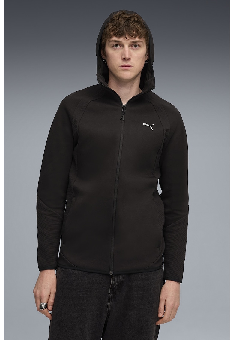 Худи с джобове встрани и цип Puma