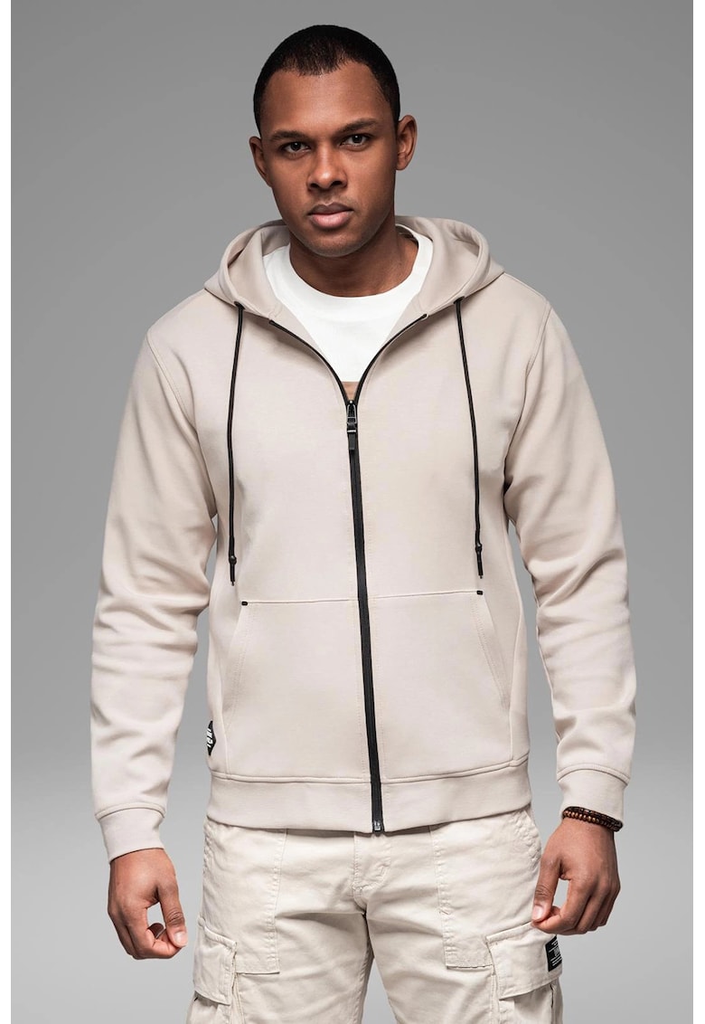 Худи с контрастен цип OMBRE