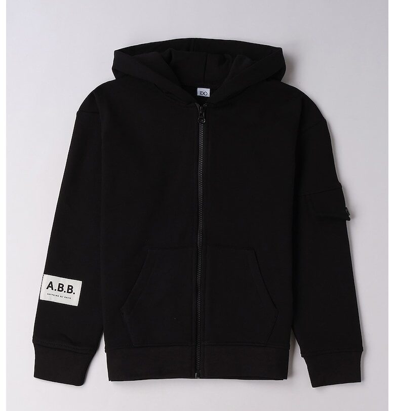 Худи с памук с цип IDO