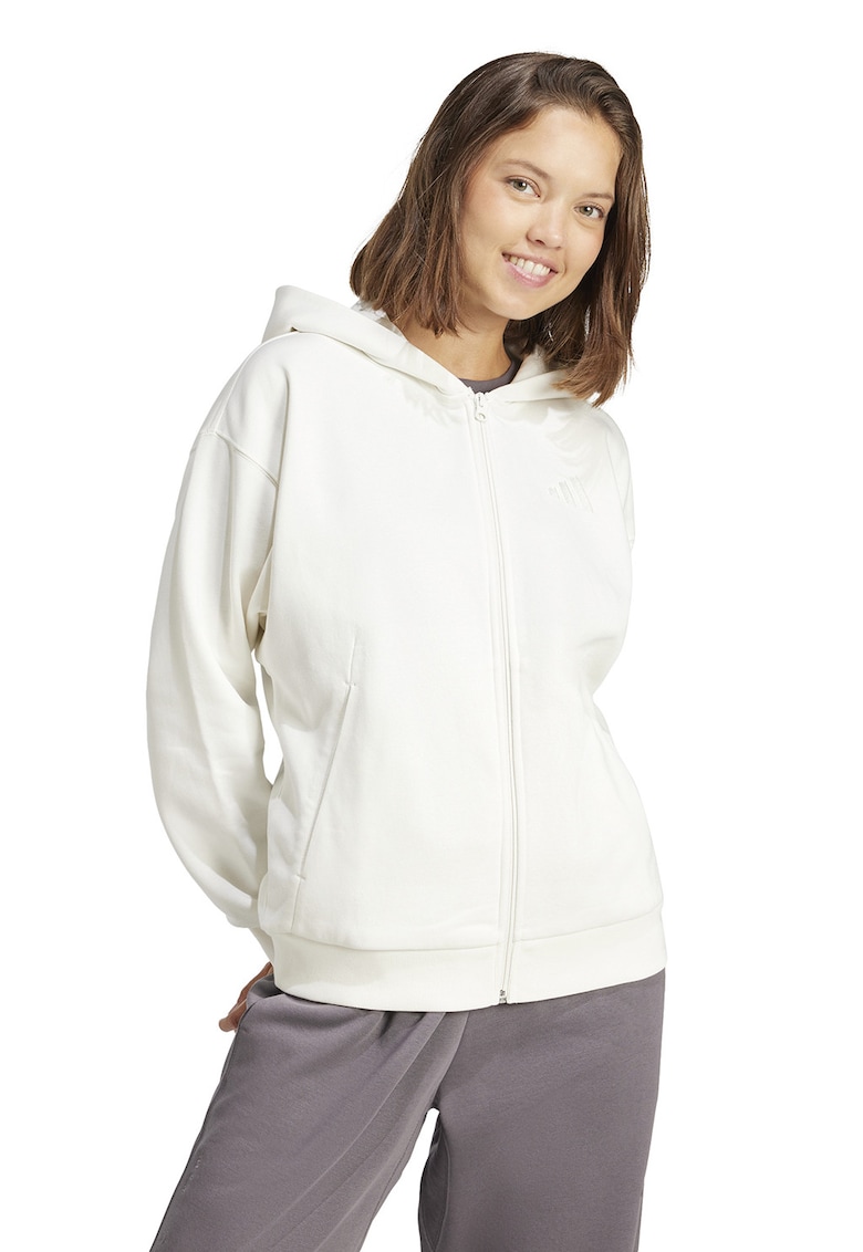 Худи с памук с цип adidas Sportswear