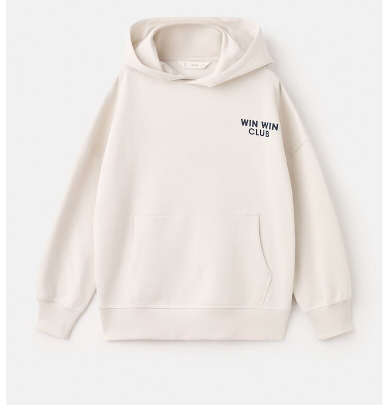 Худи с принт и паднали ръкави Mango