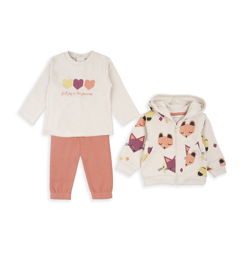 Худи с принт - суитшърт и панталон - 3 части Babybol