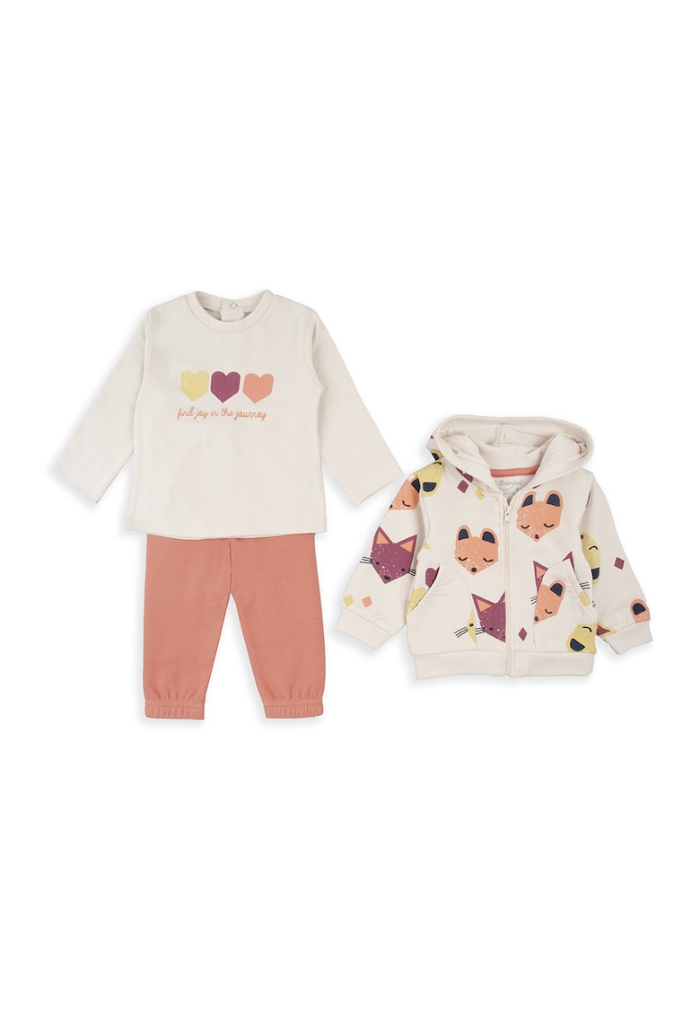 Худи с принт - суитшърт и панталон - 3 части Babybol