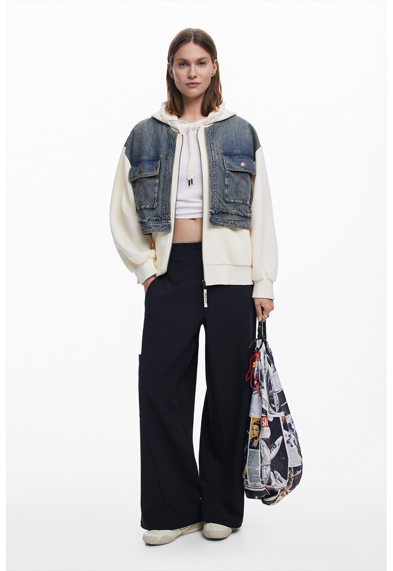 Худи с цип и лого DESIGUAL