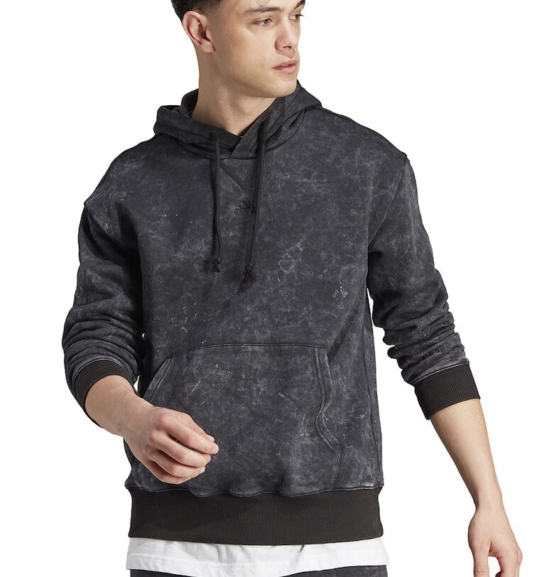 Худи със свободна кройка и захабен ефект adidas Sportswear