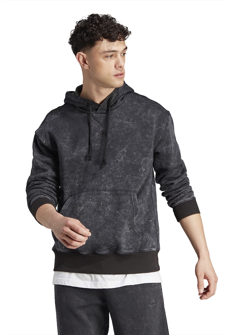 Худи със свободна кройка и захабен ефект adidas Sportswear