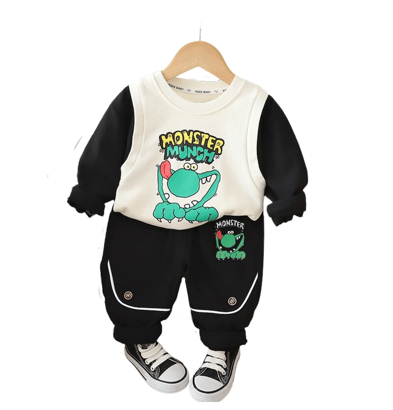 Черен костюм за момчета чудовища Nannie