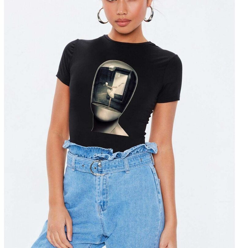 Черна дамска тениска - Dali - Globe THEICONIC