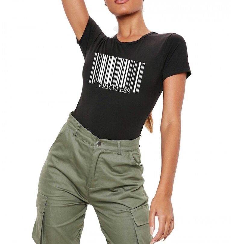 Черна дамска тениска - Безценно THEICONIC