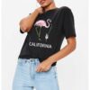 Черна дамска тениска - Калифорния THEICONIC