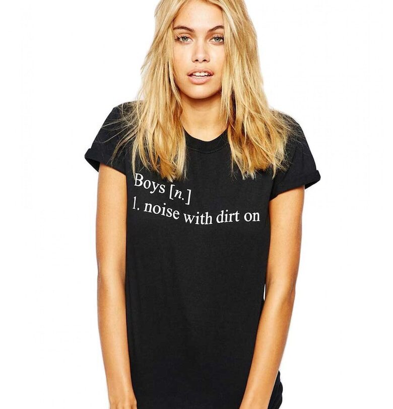 Черна дамска тениска - Момчета THEICONIC