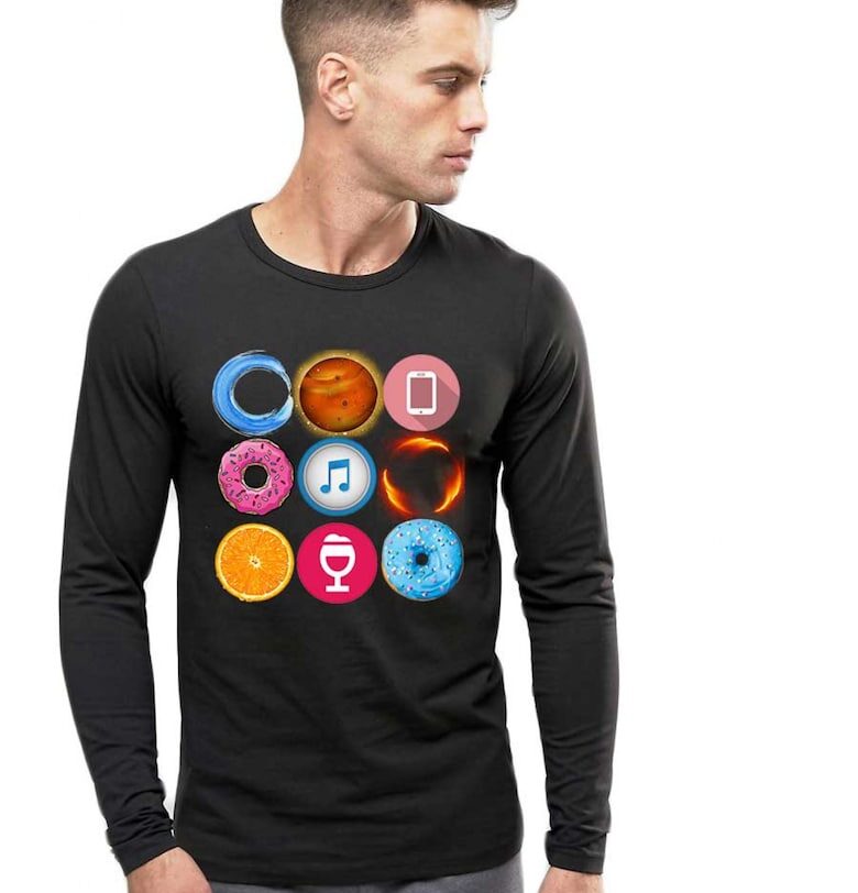 Черна мъжка блуза - Circle THEICONIC