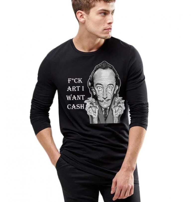 Черна мъжка блуза - Dali - Искам ПАРИ THEICONIC