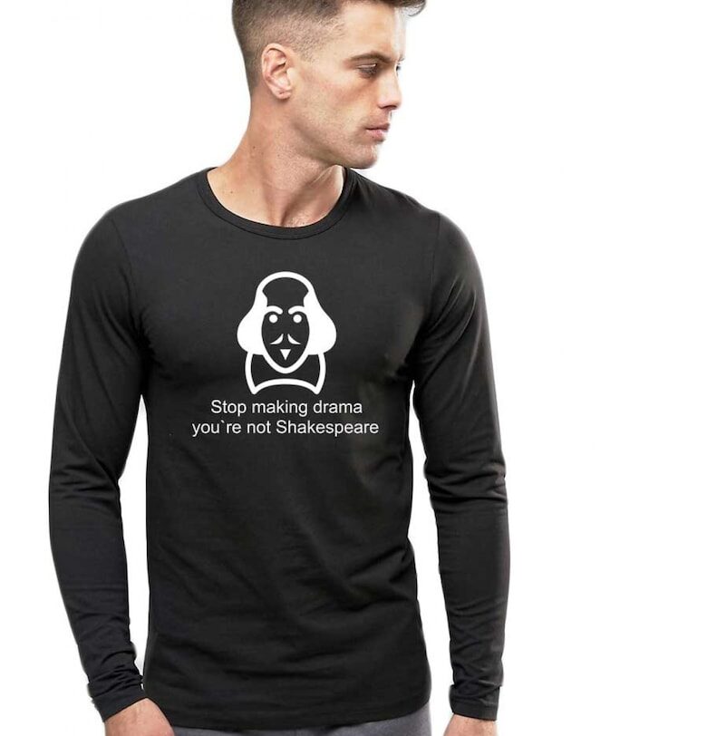 Черна мъжка блуза - Shakespeare Drama THEICONIC