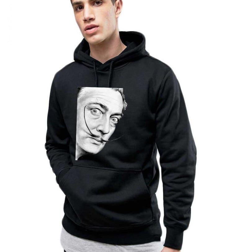 Черна мъжка качулка - Dali - Портрет THEICONIC