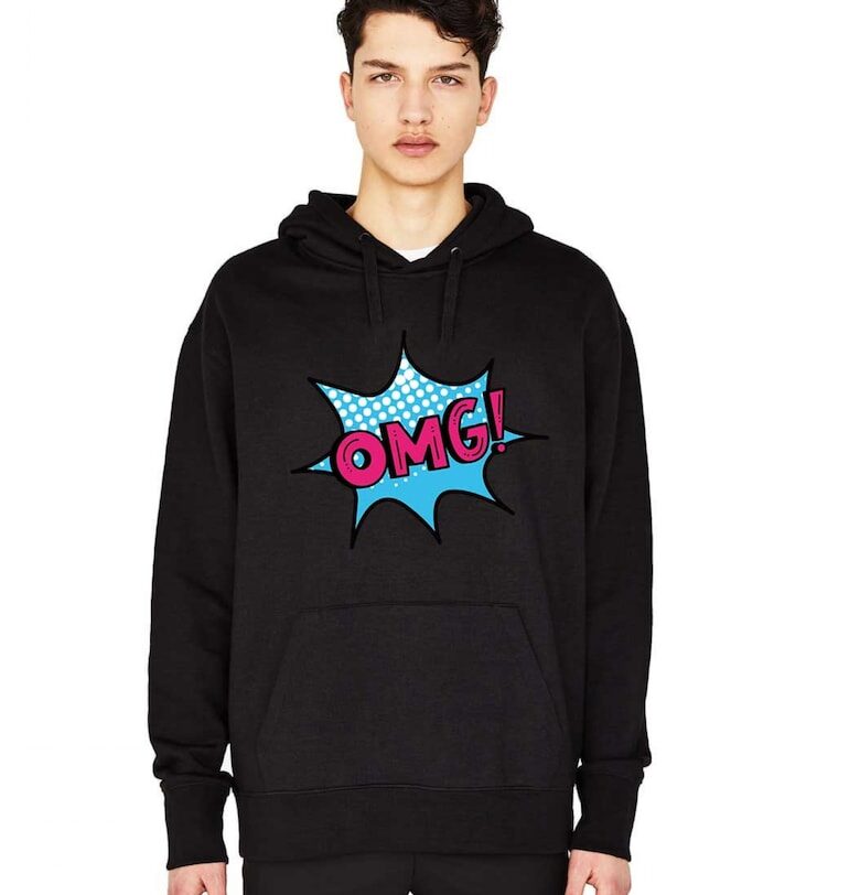 Черна мъжка качулка - OMG THEICONIC