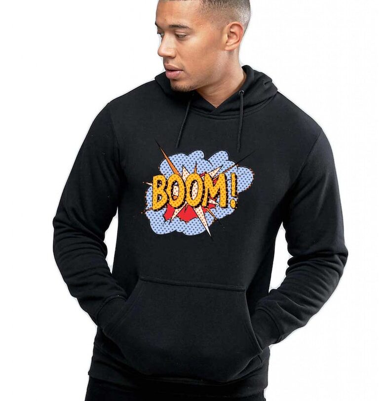 Черна мъжка качулка - Бум THEICONIC