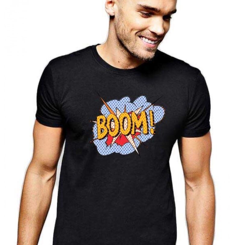 Черна мъжка тениска - Boom THEICONIC