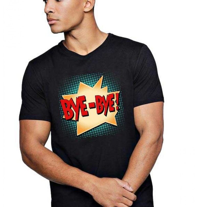 Черна мъжка тениска - Bye Bye THEICONIC