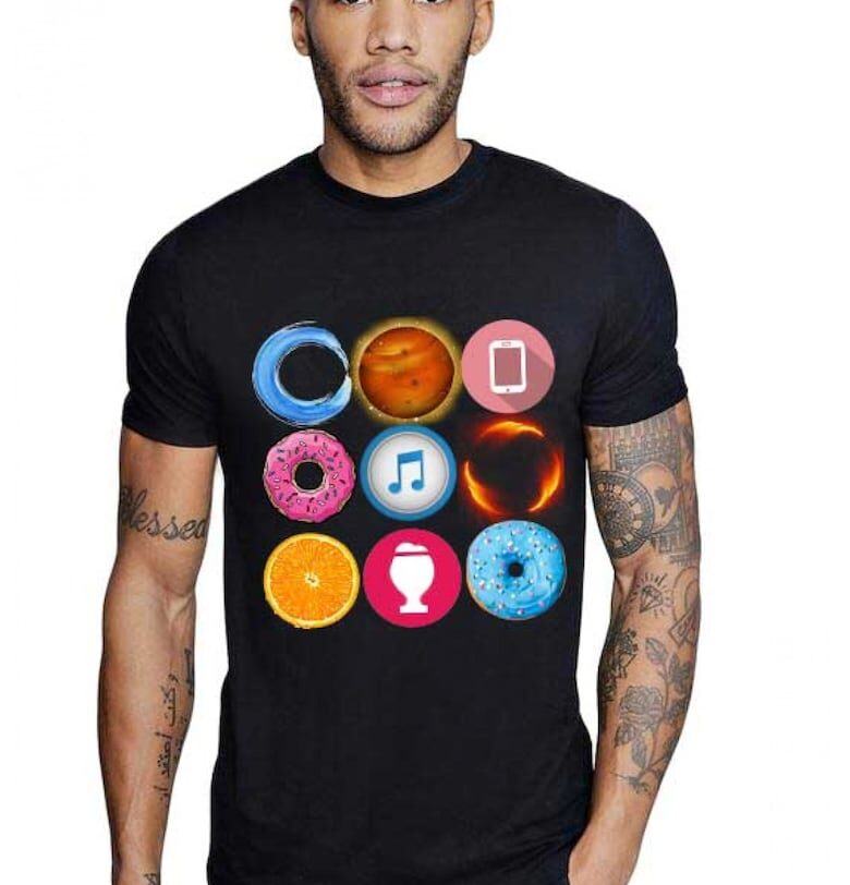 Черна мъжка тениска - Circle THEICONIC