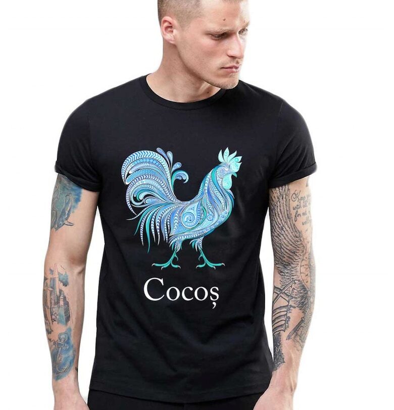 Черна мъжка тениска - Cock THEICONIC