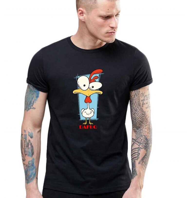 Черна мъжка тениска - DAFUQ THEICONIC