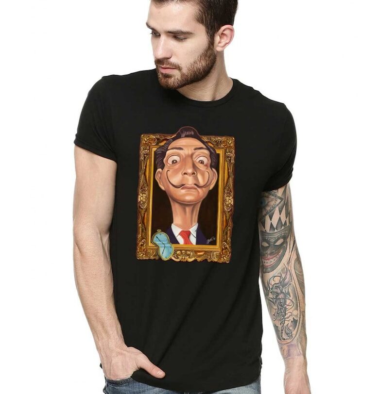 Черна мъжка тениска - Dali - Frame THEICONIC