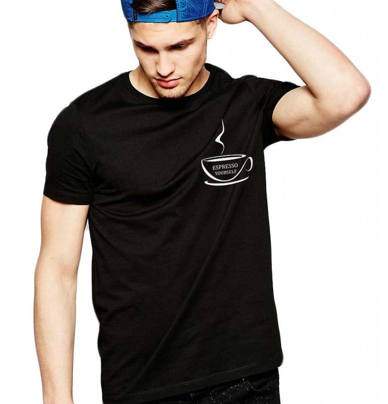 Черна мъжка тениска - Espresso Yourself II THEICONIC