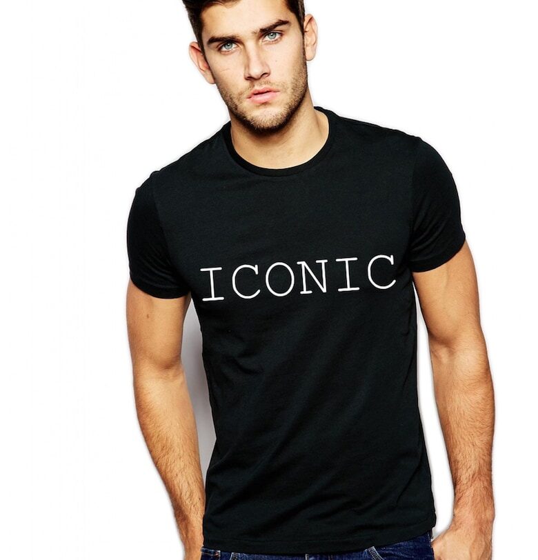 Черна мъжка тениска - ICONIC THEICONIC