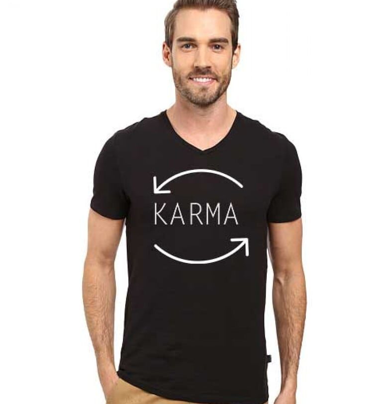 Черна мъжка тениска - Karma THEICONIC