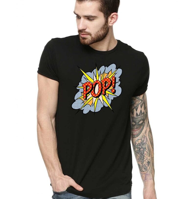 Черна мъжка тениска - POP THEICONIC