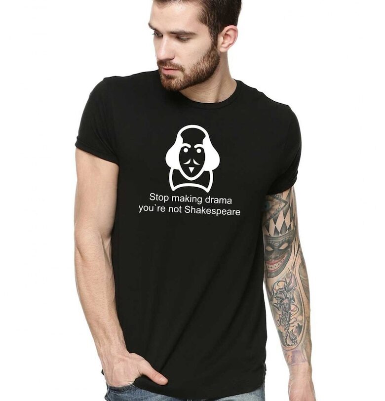 Черна мъжка тениска - Shakespeare Drama THEICONIC