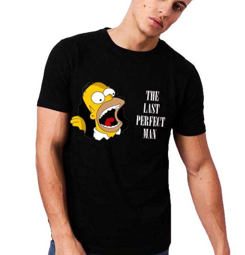 Черна мъжка тениска - Simpson THEICONIC