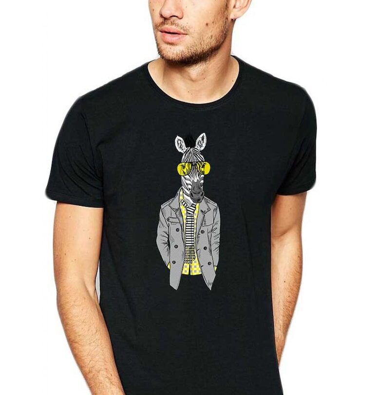 Черна мъжка тениска - Zebra Fashion THEICONIC