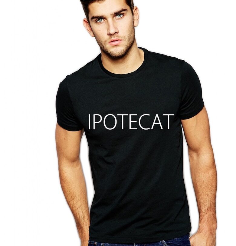 Черна мъжка тениска - Ипотека THEICONIC