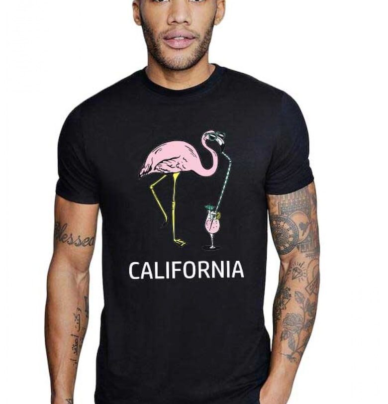 Черна мъжка тениска - Калифорния THEICONIC