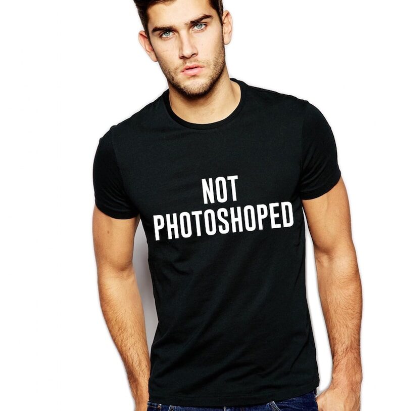 Черна мъжка тениска - не е фотошопирана THEICONIC