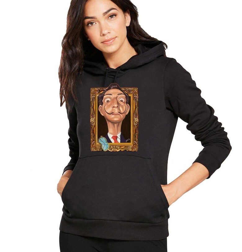 Черно дамско худи - Dali - Frame THEICONIC