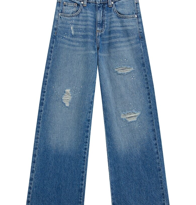 Широки дънки деграде GUESS KIDS